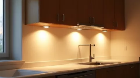 Odległość halogenów od szafek kuchennych