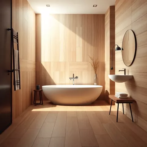 Płytki drewnopodobne łazienka inspiracje
