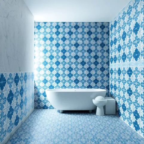 Płytki we wzory do łazienki