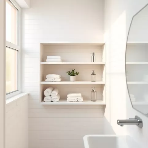 Półki wnękowe łazienka jak zrobić