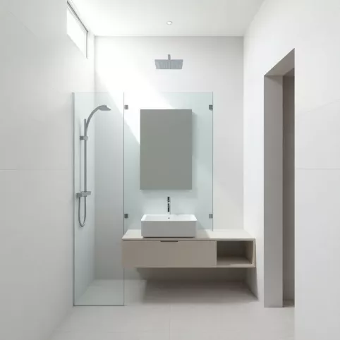 Projekt łazienka 4m2 z prysznicem