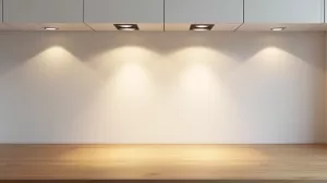 rozstaw halogenów na suficie