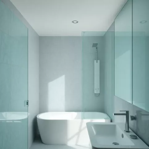 Szkło do łazienki zamiast płytek