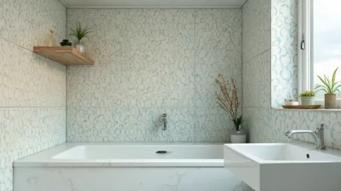 Tapeta na płytki łazienkowe