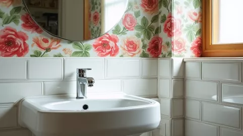 Tapeta samoprzylepna na płytki łazienkowe