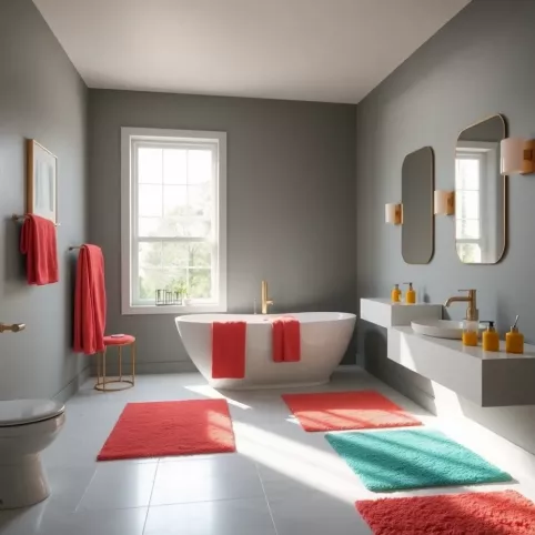 W jakim kolorze dodatki do szarej łazienki