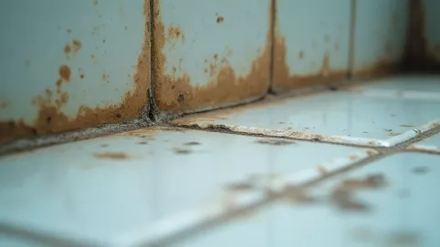 Woda pod płytkami w łazience