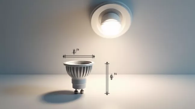 Wysokość żarówki halogenowej