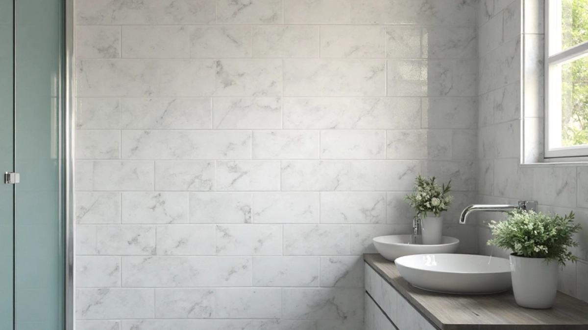 Wykładzina PCV do łazienki na ścianę